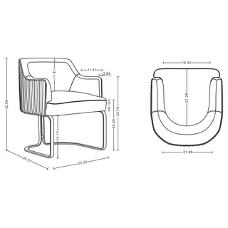 Sunvega Modern Taupe Dining Chair with Gold Legs and Leatherette Upholstery for Dining Room