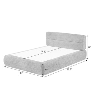 Sunvega Plush Compressible Chenille Sofa Bed with Sponge Support for Living Room