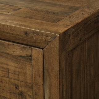Sunvega Caramel Brown Weathered Distressed Finish 7-Drawer Reclaimed Wood Dresser