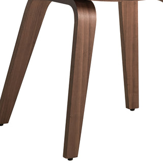 Sunvega Modern Upholstered Back Boucle Side Chair with Walnut Legs Set of 2