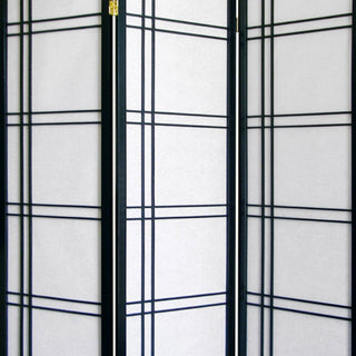 Sunvega Black Finish Girard 70 Inch Tall 3-Panel Screen Room Divider