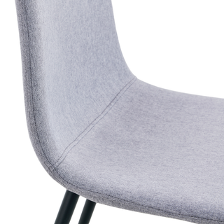 Sunvega Set of 4 Suede Backrest Chairs with Walnut Transfer Legs for Modern Homes