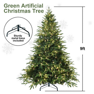 Sunvega 4ft Pre-Lit Artificial Christmas Tree with 150 Warm White Incandescent Lights
