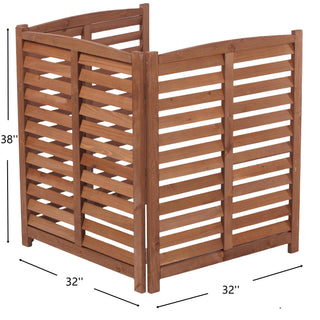 Sunvega 3-Panel Outdoor Air Conditioner Privacy Fence Screen for Garden and Patio
