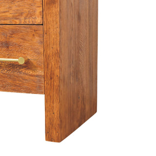 Sunvega Two Drawer Unit with Oak Frame and Mango Wood Inners in Hand-Distressed Finish