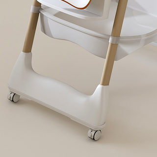Sunvega Adjustable Baby High Chair with Safety Belt Lockable Wheels for Home Dining