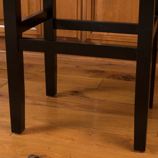 Sunvega Set of 2 Beige Backless Fabric Counter Height Barstools with Padded Seats
