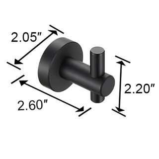 Sunvega Black Gold Round Base Wall Hanging Hook 4 Pack with Screws for Entry Shoe Cabinet Wardrobe