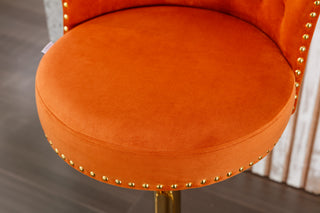 Sunvega Velvet 360 ° Rotating Bar Chair with Soft Pillow and Adjustable Height for Kitchen