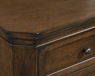 Sunvega Traditional Wood Panel Bed Set with Dresser Mirror and Two Nightstands