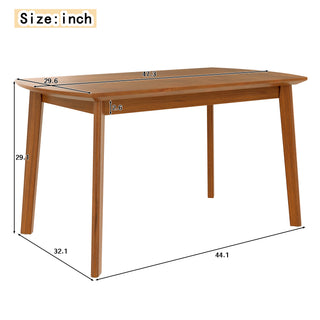 Sunvega Modern Rubberwood Dining Table with Oval Top for Kitchen and Dining Room