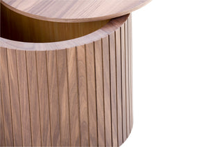 Sunvega Round Waterproof Nesting Coffee Table Set for Living Room Sofa Corner