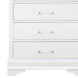 Sunvega White 2 Drawer Nightstand with Spacious Storage and LED Lighting