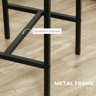 Sunvega Industrial Counter Height Kitchen Table and Two Bar Stools Set for Small Space