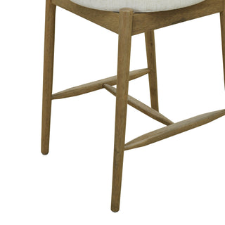 Sunvega Mid Century Modern Counter Stool Set of 2 with Upholstered Boucle Seat