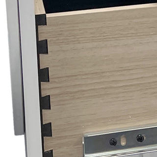 Sunvega Modern Pearl White Finish Nightstand with Spacious Drawers and Acrylic Legs