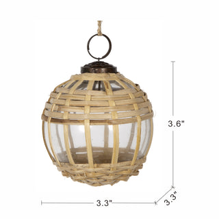 Sunvega Weathered Finish Iron Snowflake Hanging Ball Ornaments for Holiday Decor