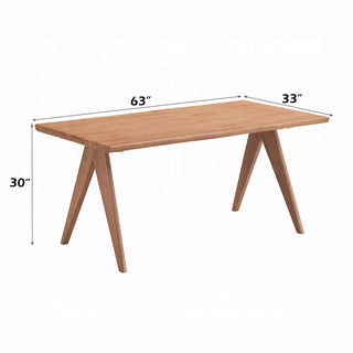 Sunvega Mid-Century Modern Rattan Bench with Natural Finish for Kitchen Dining