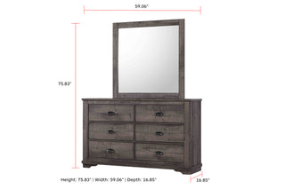 Sunvega Contemporary Gray Wooden Nightstand with Two Drawers and Metal Hardware