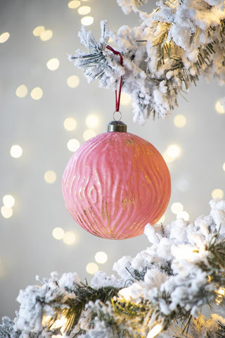 Sunvega Glass Glitter Painted Christmas Ball Ornaments Set of 12 for Holiday Decor