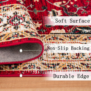 Sunvega Vintage Bohemia Persian Washable Non-Slip Area Rug for Living Room