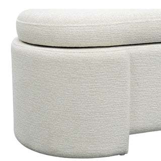 Sunvega Antique Cream Nightstand with Spindle Legs and Spacious Drawer Storage