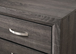 Sunvega Contemporary Gray Finish Wooden Dresser with Six Storage Drawers