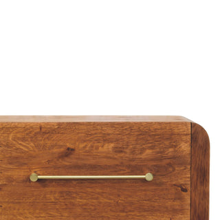 Sunvega Solid Oak Four Drawer Chest with Hand-Distressed Tiger Finish