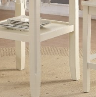 Sunvega Wooden Counter Height Table with 2 Drop Leaves and Stemware Storage Rack