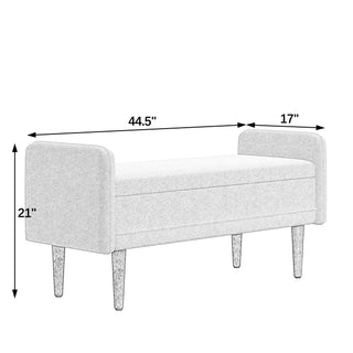 Sunvega Modern Velvet Storage Stool with Hidden Space for Living Room Bedroom