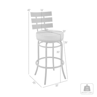 Sunvega Piren Mocha Brown Faux Leather Swivel Counter or Bar Stool