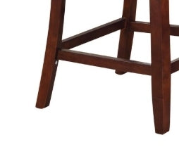 Sunvega Wooden Counter Height Table with 2 Drop Leaves and Stemware Storage Rack