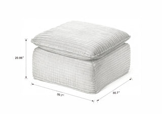 Sunvega Modern Corduroy Cloud Sofa with Comfortable High-Density Sponge for Living Room