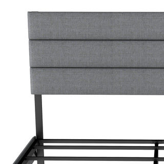 Sunvega Full Size Upholstered Platform Bed Frame With Headboard and 14'' Storage