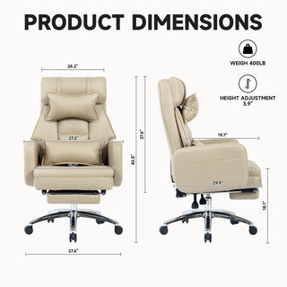 Sunvega Ergonomic Swivel Office Chair with Lumbar Support and 155° Reclining Headrest