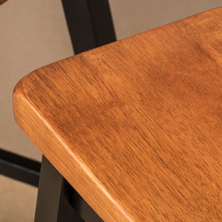 Sunvega Toluca Saddle Wood Barstool Set of Two for Serving Area