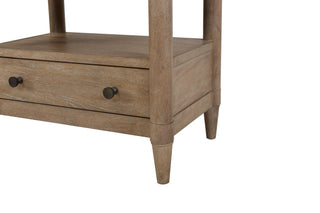 Sunvega Sand Finish Nightstand with 2 Storage Drawers and Custom Hardware