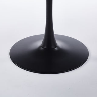 Sunvega Mid-Century Modern Tulip Dining Table with Sturdy Metal Base for 4-6 Person