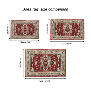 Sunvega Vintage Bohemia Persian Washable Non-Slip Area Rug for Living Room