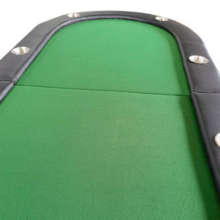 Sunvega 73 Inch Foldable Oval Poker Table with Cup Holders and Padded Rails