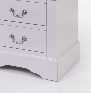 Sunvega Modern Nightstand with Two Spacious Drawers and Brushed Nickel Handles