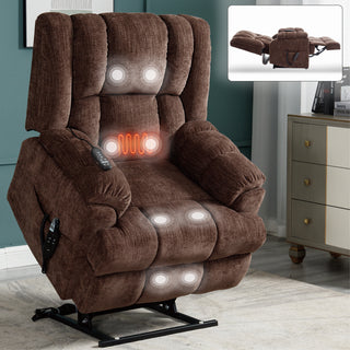 Sunvega Dual Motor Lift Recliner Chair with Massage Lumbar Heat and Power Remote