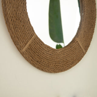 Sunvega Sunburst-Shaped PU Art Decorative Wall Mirror for Bathroom Bedroom