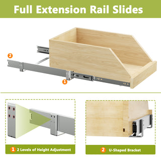 Sunvega Pull Out Cabinet Organizer with Full Extension Rail Slides for Kitchen Pantry