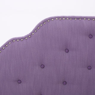 Sunvega Queen Size Upholstered Headboard with Tufted Design and Nailhead Trim