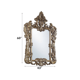 Sunvega Transitional Brown and Gold Finish Resin Mirror Without Beveled Edge