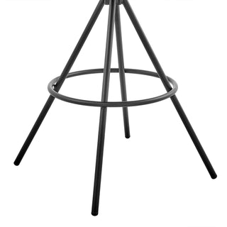 Sunvega 26" Counter Height Bar Stool with Charcoal Fabric and Black Finish