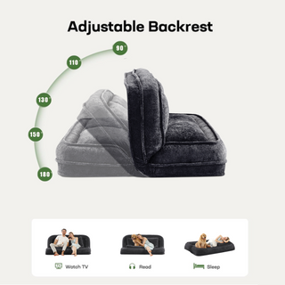 Sunvega Double Human Dog Bed Loveseat with 5 Adjustable Positions and Plump Pillow