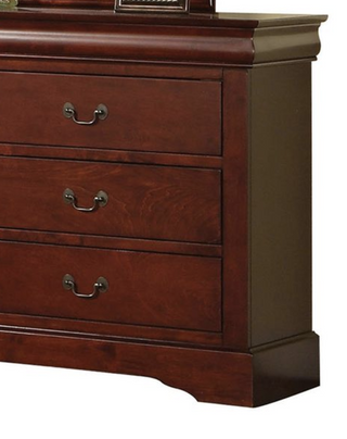 Sunvega Modern Black Dresser with Six Spacious Drawers and Brushed Nickel Handles