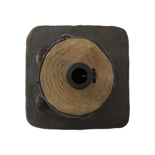 Sunvega Hand-Crafted Dark Brown Light Weight Concrete Umbrella Base with Resin Finish
